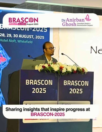 Dr. Anirban Ghosh made a powerful impact at BRASCON-2025, sharing his valuable insights on "Negative Pressure Therapy in Mastopexy.